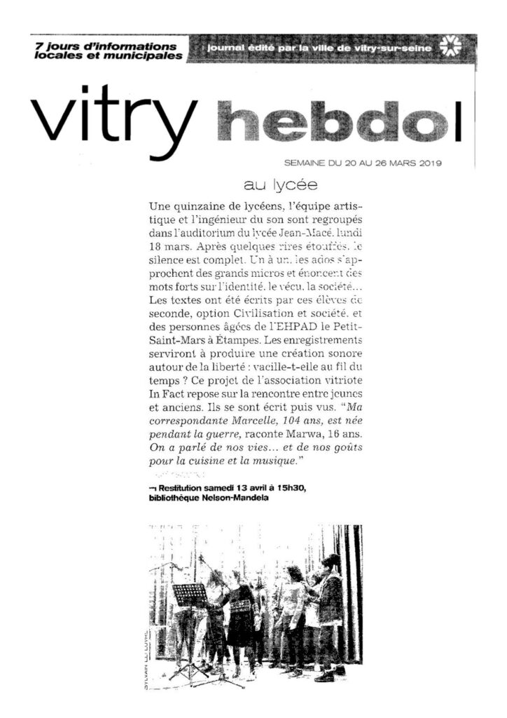 1903 INFAC Presse VITRY HEBDO